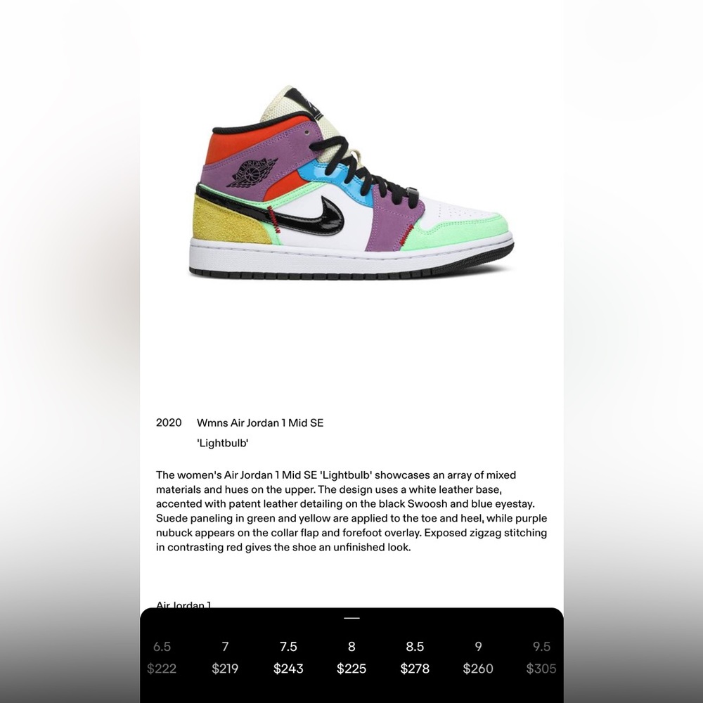 Woman’s Air Jordan 1 Mid Se ‘Lightbulb’